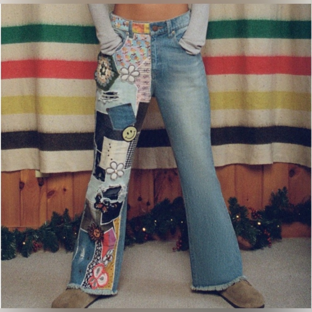Urban Outfitters Hippy Dippy Patchwork Jeans Size 30